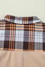 Plaid Button Up Long Sleeve Shacket Woman Outerwear