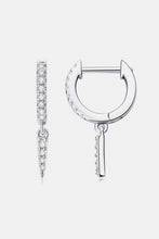 Moissanite 925 Sterling Silver Huggie Drop Earrings Silver One Size