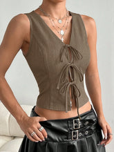 Tied Front V-Neck Tank