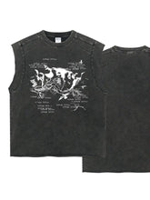 Men's Round Neck Graphic Tank Mens Tops