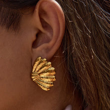 18K Gold-Plated Shell Stud Earrings