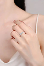 Moissanite Rhodium-Plated Ring Rings