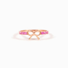 925 Sterling Silver Bow Ring Rose Gold