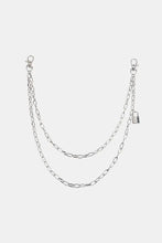 Double Layered Iron Chain Belt with Lock Charm Belts