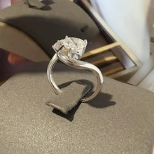 1.3 Carat Moissanite 925 Sterling Silver Irregular Shape Ring Rings
