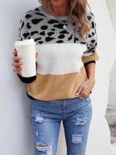 Angel Wings Color Block Round Neck Sweater Sweater Pullovers