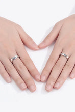 Moissanite Rhodium-Plated Ring Rings