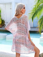 Angel Wings Slit Openwork V-Neck Cover Up Swimwear Cover-Ups