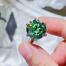 10 Carat Moissanite 925 Sterling Silver Ring Fine Jewelry