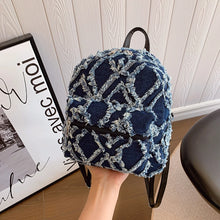 Fringe Edge Mini Backpack Bag Dark Blue onesize