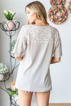 Heimish Full Size Lace Front Pocket Drop Shoulder Top Woman T Shirts
