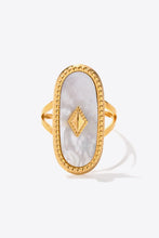 Natural Stone Copper Ring White One Size