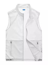 Men's Plus Size Zip Up Vest White