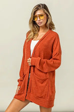 BiBi Open Front Drop Shoulder Cardigan with Pockets Woman Outerwear