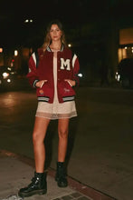 MABLE M Bomber Varsity Jacket with Patch Detail Woman Outerwear