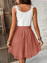 Lace Detail Tie Waist Mini Cami Dress