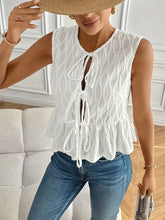 Tied Front Round Neck Tank