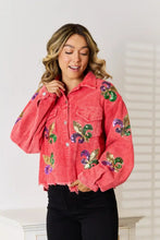 Sequin Raw Hem Jacket Woman Outerwear