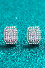 1 Carat Moissanite and Zircon Contrast Geometric Stud Earrings Earrings
