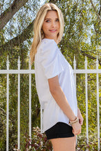 Puff Sleeve V-Neck Tee