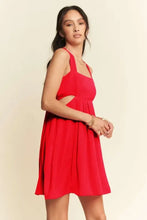 Davi & Dani Washed Satin Cutout Skirt Bandeau Mini Dress Casual Dresses