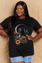 Simply Love Full Size Cat Graphic Cotton Tee Woman T Shirts