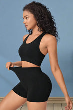 Cropped Sports Tank and Shorts Set Woman Activewear