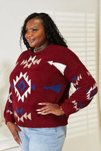 HEYSON Full Size Aztec Soft Fuzzy Sweater Sweater Pullovers