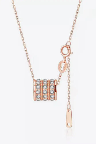 Moissanite 925 Sterling Silver Necklace Rose Gold One Size Necklaces