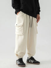 Men's Plus Size Elastic Waist Joggers with Pockets