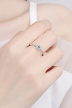 Moissanite Rhodium-Plated Ring Rings