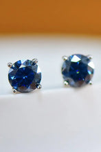 2 Carat Moissanite Four-Prong Platinum-Plated Earrings Earrings