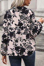 Perfee Printed Tie Neck Balloon Sleeve Blouse Woman Blouses