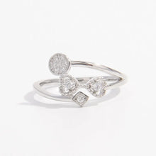 925 Sterling Silver Inlaid Zircon Ring Silver Rings