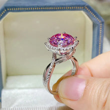 5 Carat Moissanite Halo Engagement Ring