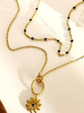 2-Piece Sunflower Pendant Necklace Fashion Jewelry