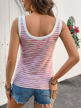 Striped Scoop Neck Tank Top