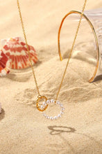 Pearl Hoop Link Pendant Necklace White Gold One Size Necklaces