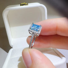 2 Carat Moissanite 925 Sterling Silver Square Shape Ring Rings