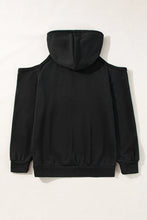 Cold Shoulder Long Sleeve Hoodie Woman Sweatshirts