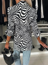 Animal Print Long Sleeve Blazer Woman Outerwear