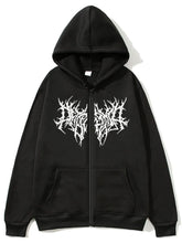 Men's Full Size Zip Up Long Sleeve Hoodie Plus Size Black