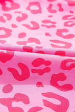 Leopard Tie Front Puff Sleeve Dress Casual Dresses