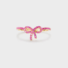 925 Sterling Silver Inlaid Zircon Bow Ring Rings
