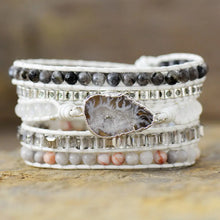 Natural Stone Layered Bracelet White One Size Necklaces