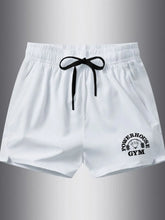 Men's Plus Size Drawstring Shorts White