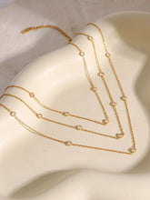 18K Gold-Plated Inlaid Zircon Layered Necklace