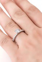 Moissanite Platinum-Plated Side Stone Ring Rings