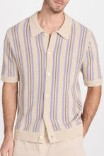 Men's Plus Size Striped Button Down Short Sleeve Shirt Tan Mens Tops
