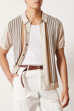 Men's Plus Size Striped Button Up Short Sleeve Shirt
